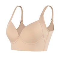 Soutien-Gorge Hexin à Bonnets Profonds Grande Taille Couvrance Totale du Dos avec Armatures Gaine Intégrée Pousser Vers le Haut Ensemble Soutien-Gorge Sans Couture