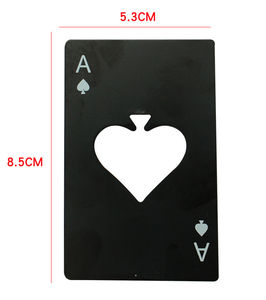 Black Silver Stainless Steel Flat Playing Card Credit Card Shaped Eco-Friendly Dishwasher <b>Safe</b> Bottle Opener Kitchen <b>Tool</b> for - Product Image 6