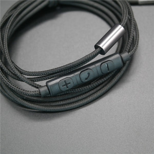 Câble Audio Mmcx compatible 3.5 Mm avec commande pour Se215 315 W10 W20 W30 W40 W50, câble tressé noir - Product Image 3