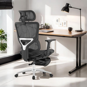 Silla de ordenador giratoria de malla barata moderna, silla de oficina ergonómica de lujo con respaldo alto de trabajo ajustable con soporte lumbar - Product Image 1