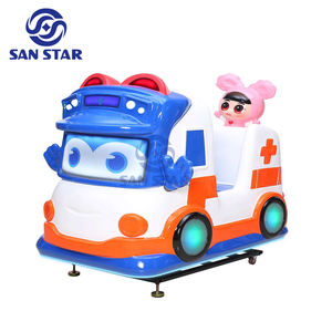 Parc d'attraction centre commercial fibre de verre enfants robot bus machine voiture de police monnayeur kiddie manèges mécanisme de pièces - Product Image 4