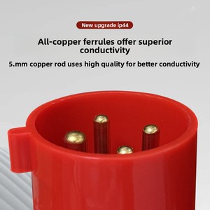 Conector Industrial de Aviación, <span class=keywords><strong>Enchufe</strong></span> de 220V, Conector Trifásico de 380V, Acoplador Macho y <span class=keywords><strong>Hembra</strong></span> de 4 Núcleos y 5 Orificios, 32A, Impermeable - Product Image 4