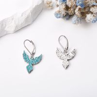 Humming Bird Phoenix Boucle D'oreille En Argent Sterling Turquoise Dangle Drop Boucle D'oreille Bijoux Cadeaux pour Femmes