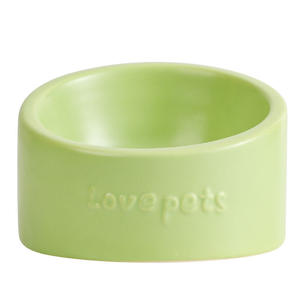 Mangkuk kucing keramik multiwarna desain Modern 2025 perlindungan tulang belakang tengkuk mangkuk makanan tempat makan hewan peliharaan - Product Image 5