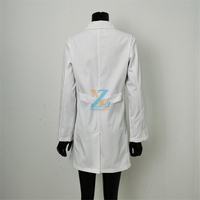 Blouse de laboratoire médicale longue pour femmes, professionnelle, blanche, manches longues, boutonnée, avec ceinture