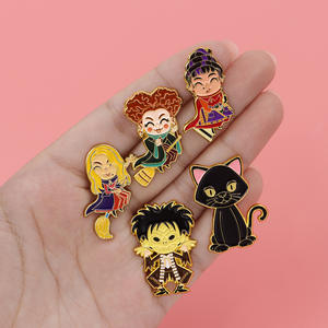 หมุดหมุดเคลือบแม่มดเข็มกลัดการ์ตูนแมวสีดำเข็มกลัดการ์ตูนแมวอุปกรณ์เสริมเครื่องแต่งกายแนวสยองขวัญ - Product Image 2