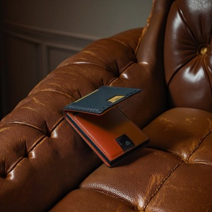 For Unisex Short Slim Bifold <b>Wallet</b> RFID Blocking Aluminum Leather Credit Card <b>Holder</b> with Open Closure Pop-Up Design Gift - Product Image 3