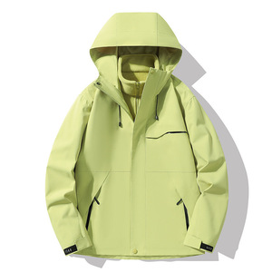 <span class=keywords><strong>Veste</strong></span> d'hiver chaude <span class=keywords><strong>imperméable</strong></span> coupe-vent à col montant amovible trois-en-un pour femmes et hommes, doublée de polaire, décontractée, automne-hiver - Product Image 3