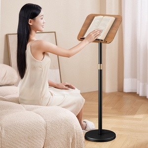 Soporte de madera personalizado de fábrica de China, soporte de suelo para lectura de <span class=keywords><strong>libros</strong></span>, soporte de <span class=keywords><strong>atril</strong></span> de madera resistente - Product Image 6