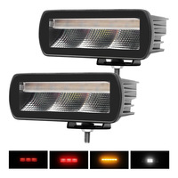 Nouveau feu arrière LED 12V avec lentille transparente voitures et camions bande de feu arrière rouge clignotant frein avertissement Position arrière