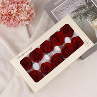 Têtes de roses bordeaux stabilisées en gros pour mur floral de mariage, bouquet de mariée, centre de table, boîte cadeau, fournitures pour fleuristes, décoration de fête