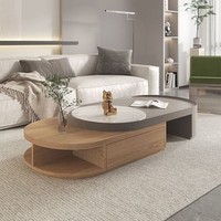 Ensemble meuble TV extensible et table basse, style nordique, mobilier moderne pour salon, meuble TV adapté aux petits espaces