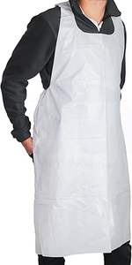Tablier jetable blanc imperméable pour <span class=keywords><strong>femme</strong></span>, sans manches, pliable, en PE durable et transparent, pour la <span class=keywords><strong>cuisine</strong></span> - Product Image 2