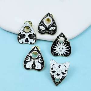 Stok Kawaii karikatür Pronoun Metal pimler kediler kalp o onu yumuşak emaye iğne peri tema döküm tekniği mükemmel hatıra - Product Image 3