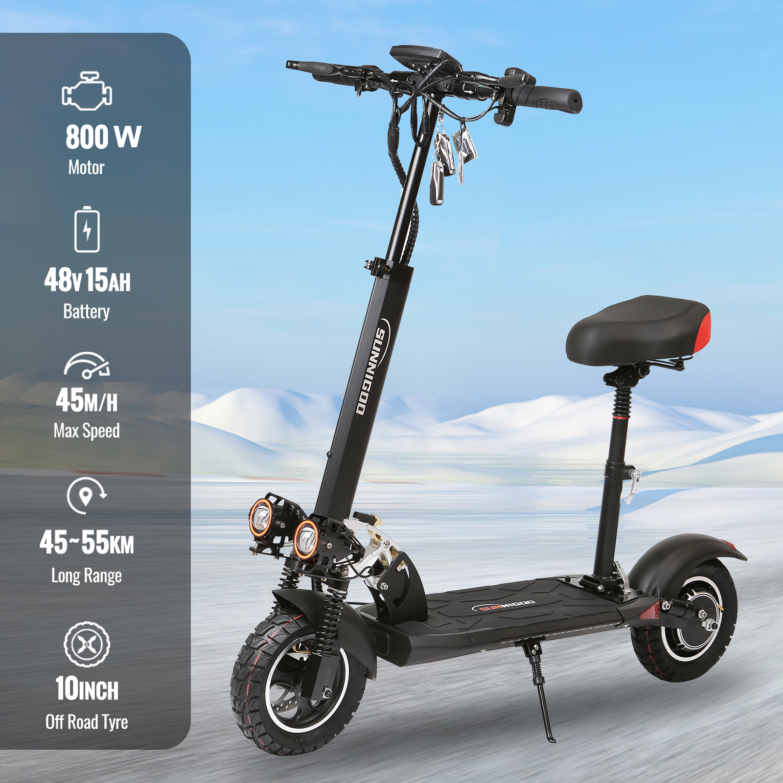 Sunnigoo High-Speed E Scooter for Adults - Smart & Foldable