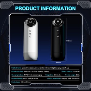 Mesin Masturbator otomatis dapat ditarik, mainan seks pria dewasa dasar pemanas TPE - Product Image 6