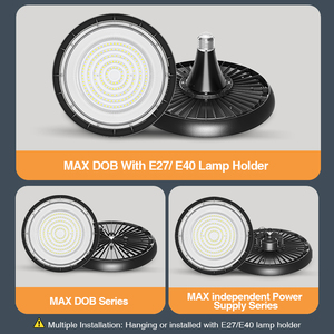 Lampe suspendue industrielle DOB avec support de lampe E27/E40, éclairage LED UFO pour garage, entrepôt, usine, atelier - Product Image 6