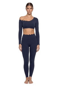 <span class=keywords><strong>Completo</strong></span> Yoga in Pizzo Solido per <span class=keywords><strong>Donna</strong></span>, Manica Lunga, Leggings Sportivi con Fascia Incrociata, Tuta da Allenamento per Pilates e <span class=keywords><strong>Palestra</strong></span> - Product Image 3