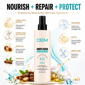 Spray démêlant léger personnalisé en usine en Chine, marque privée, spray sans rinçage, anti-frisottis, protection UV, spray protecteur thermique - Product Image 3