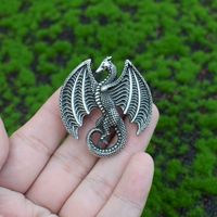 Broche Dragon Viking Vintage de Mode en Gros pour Hommes et Femmes, Amulettes, Broches Animaux, Badges de Revers pour Chemises, Bijoux