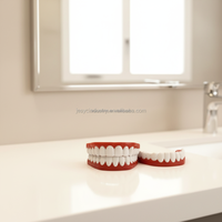 Kit de Facettes Dentaires Blanches Amovibles pour un Sourire Esthétique, Couvre-dents Moulables en Silicone, Kit de Remplacement Dentaire pour un Sourire, Fausses Dents