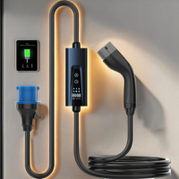Nouveau chargeur mobile portable pour véhicules électriques 13A 16A 32A Type2/GBT 7kW pour utilisation en extérieur