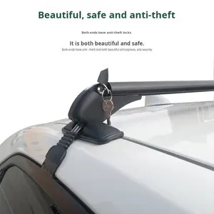 Barra Transversal de Techo para Auto, Tipo Garra de Tigre, Universal, Bloqueable, Sin Perforaciones, de Aleación de Aluminio - Product Image 3