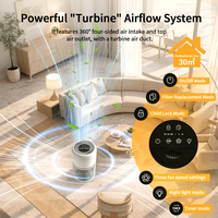 Purificateur d'air domestique intelligent pour grandes pièces, idéal pour fumeurs et animaux domestiques, avec filtre HEPA, élimine 99,78 % des impuretés