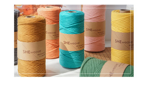 Corde de <span class=keywords><strong>macramé</strong></span> de corde de coton à <span class=keywords><strong>un</strong></span> brin Offre Spéciale en usine 5mm pour la suspension de <span class=keywords><strong>macramé</strong></span> - Product Image 4