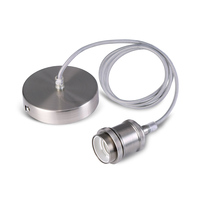 Kit de câblage DIY pour douille E26 E27, finition laiton antique minimaliste, support de lampe suspendue décoratif rétro en aluminium avec fil