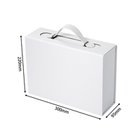 Boîte cadeau rigide en carton recyclable portable avec fermeture magnétique, finition mate, pour l'emballage de perruques et de cheveux