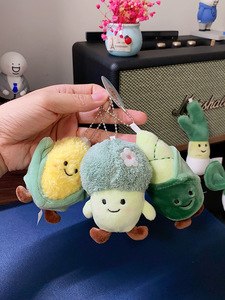 بلوشات صغيرة بلوشي بروكلي قطيفة خضروات ملفوف ذرة ذرة سلسلة مفاتيح ألعاب دمى قطيفة محشوة للأكياس - Product Image 5