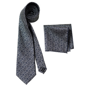Cravate à motif floral rétro pour homme, tenue formelle professionnelle, cravate en polyester et soie jacquard avec pochette de costume - Product Image 5