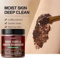 Gommage corporel au café OALEN avec logo personnalisé, hydratant et nettoyant, blanchissant et exfoliant, pour une utilisation quotidienne sous la douche