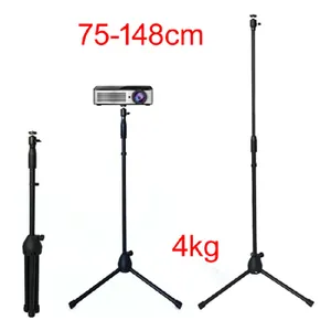 Trépied réglable à rotation de 148 degrés 75cm — 360 cm, support de trépied pour mini projecteur, lecteur DVD, support de sol pour ordinateur portable, pied de haut-parleur