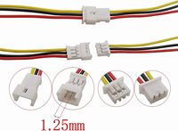 Ensemble de câbles en plastique personnalisés de marque SR, 2/3/4/5/6 broches, 1,0 mm, 1,25 mm, 1,5 mm, 2,0 mm, 2,54 mm, connecteur JST mâle/femelle, prise SH ZH PH XH