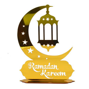 Eid Mubarak musulmán Kareem adornos dorados decoración DIY para fiesta de Ramadán artesanía de escritorio 2024 actividades de Ramadán Mubarak Ramad - Product Image 4