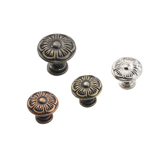 Cabinet <b>Knobs</b> Round Zinc Alloy Antique Bronze <b>Silver</b> Red Bronze Minimalist Design Single Hole For Cabinet Doors <b>Drawer</b> Handle - Product Image 5