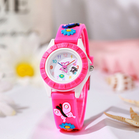 Jam tangan anak kartun kupu-kupu bunga Anime jam tangan Mini lucu sekolah dasar anak