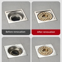 Grille de drain de sol en laiton anti-odeur avec clapet anti-retour et filtre pour salle de bain, cuisine, toilettes, tuyau d'égout et douche