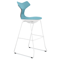 Tabouret de bar haut Gaosheng moderne et durable en plastique et métal avec base métallique pour usage commercial, salon, salle à manger, maison, bureau
