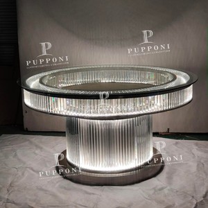 Vente en gros de meubles nordiques pour le salon <span class=keywords><strong>table</strong></span> de mariage moderne en verre cristal <span class=keywords><strong>table</strong></span> ronde de luxe pour la maison hôtel restaurant