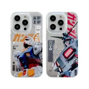 Chao Merk Gundam Krijger Mechanische Animatie Telefoonhoesje Voor Iphone 11 12 13 14 15 Pro Max Anti-Val Telefoon Accessoires