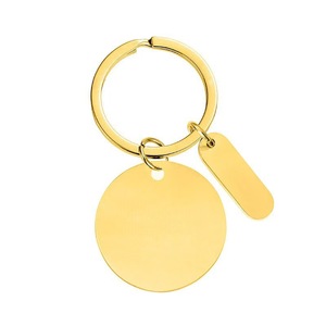 Wholesale <b>Custom</b> Blank DIY Wedding Favors Gifts Rose Gold Stainless Steel Heart Shape Round Lightweight Fashion Keychain - Product Image 5