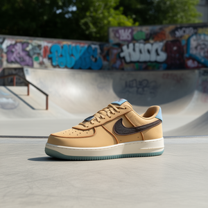 Chaussures de skateboard basses pour hommes, marron, respirantes, en faux daim, à lacets, décontractées d'été, semelle intermédiaire en EVA, semelle extérieure en caoutchouc - Product Image 2