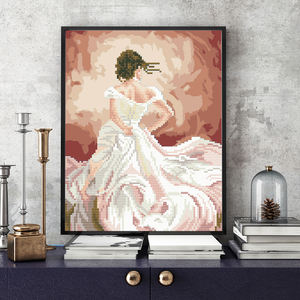 Peinture par numéros de <span class=keywords><strong>femme</strong></span> en robe blanche personnalisée DIY <span class=keywords><strong>Photo</strong></span> de mariage pour la décoration de la chambre - Product Image 2