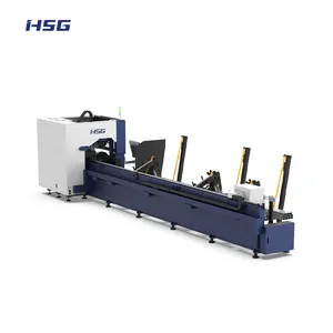Máquina de corte a laser HSG para tubos de metal, fibra de alta velocidade, minúscula, fonte de Raycus e IPG 1500-3000W