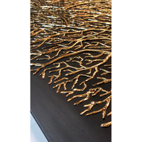 Grande œuvre d'art en relief personnalisée avec branches dorées, directement de l'usine, affiche de brindilles complexes de qualité supérieure, fournisseur pour hôtels de luxe