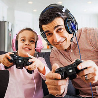 Casque de jeu professionnel G2000 à puce JL, avec microphone, éclairage LED, écouteurs stéréo filaires pour PC portable – Meilleures ventes