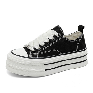 Chaussures en toile tendance sport pour femme, à semelle épaisse et rehaussante, antidérapantes et respirantes, pour l'automne, l'été et le printemps, fabriquées en Chine - Product Image 2